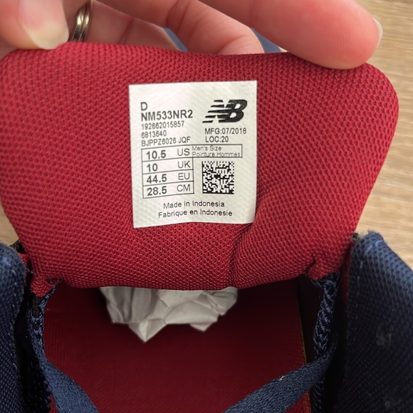 New Balance numeric 533v2 
Men's Navy and Red Sneakers - Picture 8 of 10
